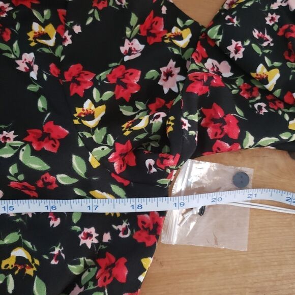 Dex NWT Xsmall Small Medium Long Sleeve Floral Print Faux Wrap Maxi Dress - Picture 12 of 16